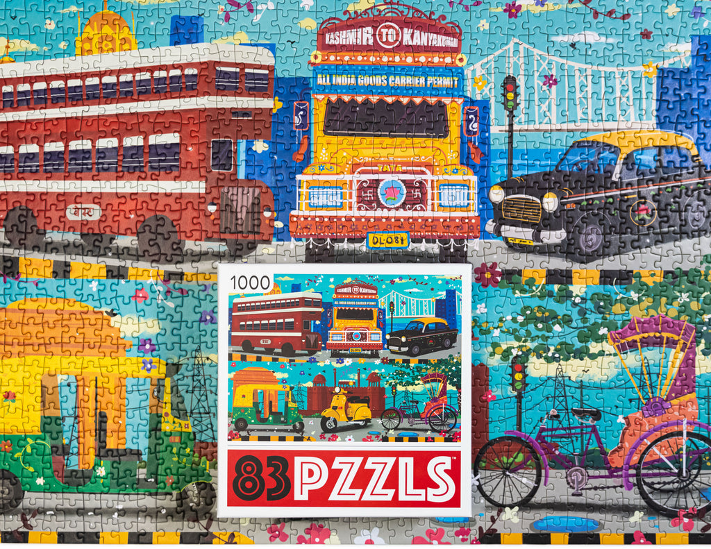 vintage Indian vehicles 1000 pieces puzzle for adults