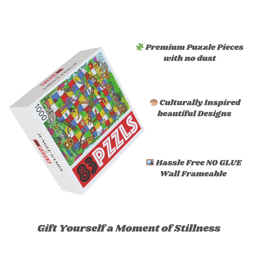 classic snakes and ladders board game puzzle for adults and families