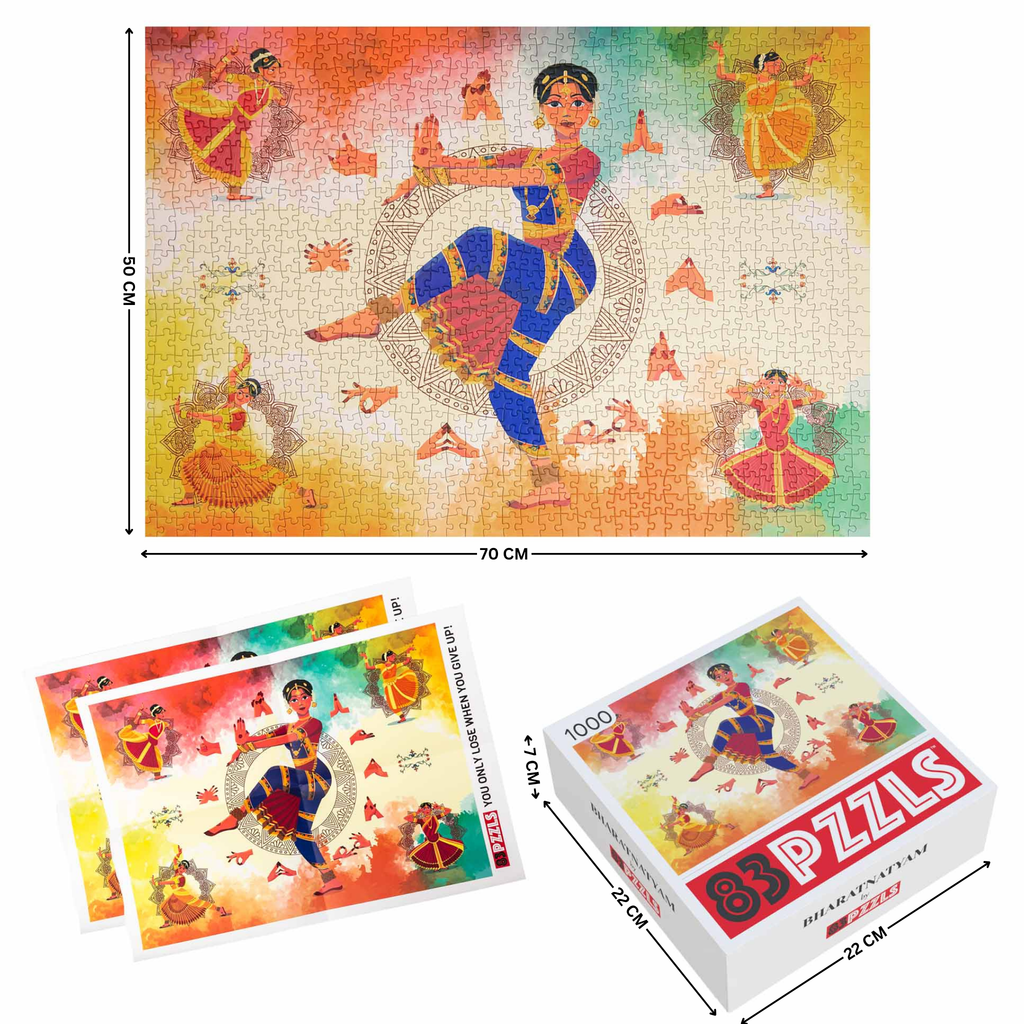 Indian classical dance art puzzle for adults