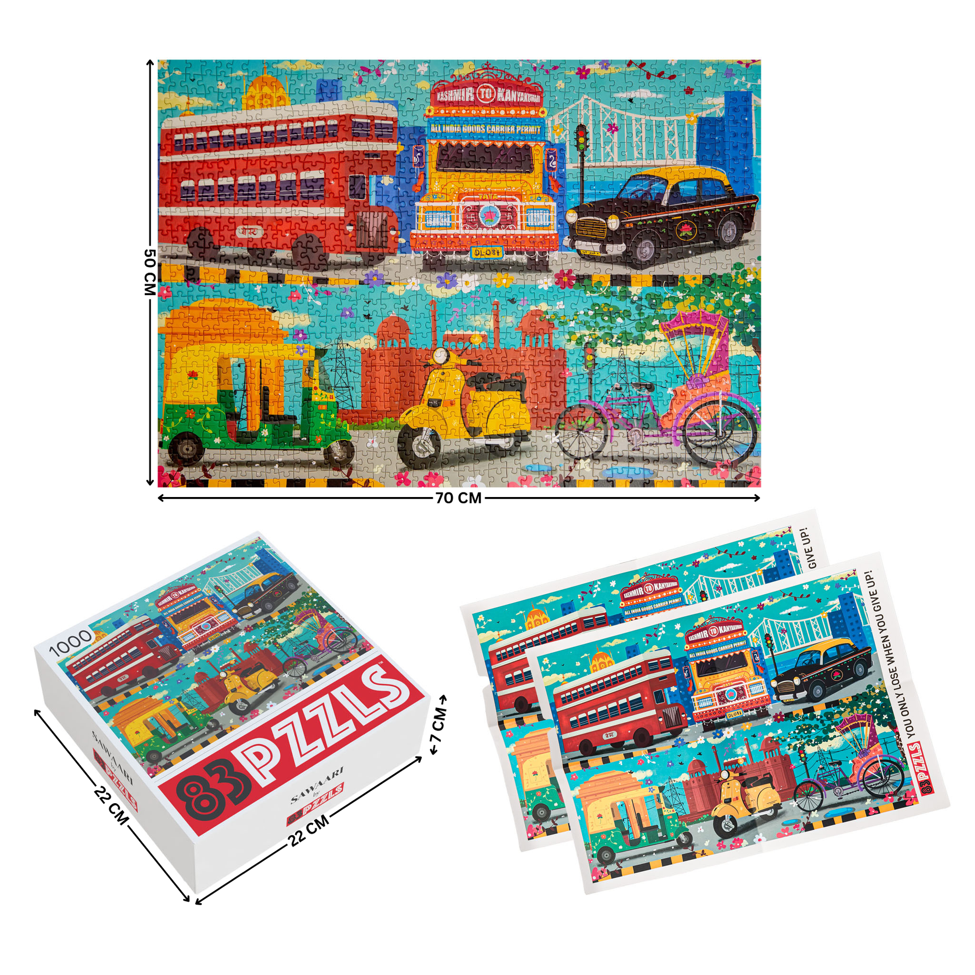 vintage Indian vehicles 1000 pieces puzzle for adults