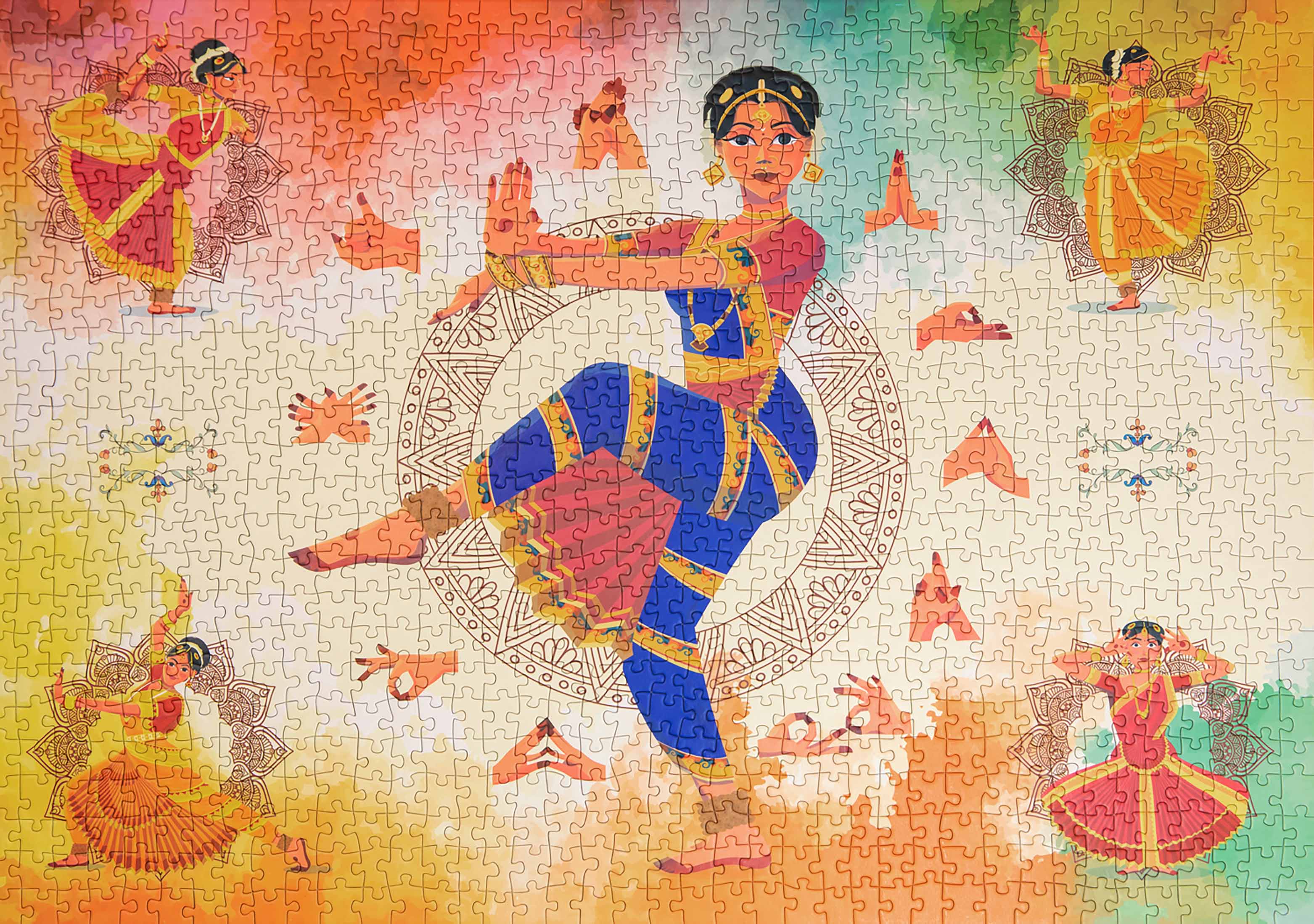 Indian classical dance art puzzle for adults