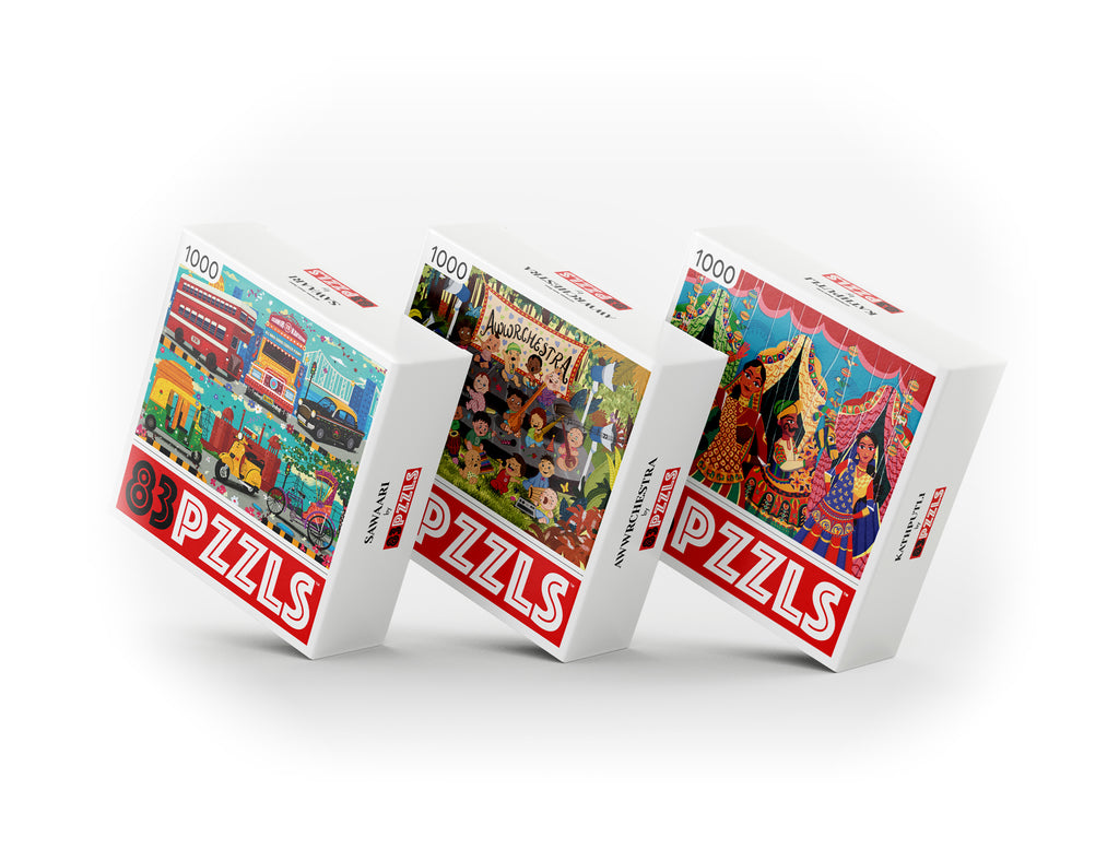 Indian classical dance art puzzle for adults